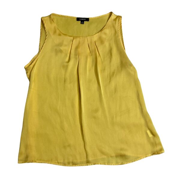 Elementz Women's Tank Top Shell Work Blouse Size Medium Yellow - Picture 1 of 4
